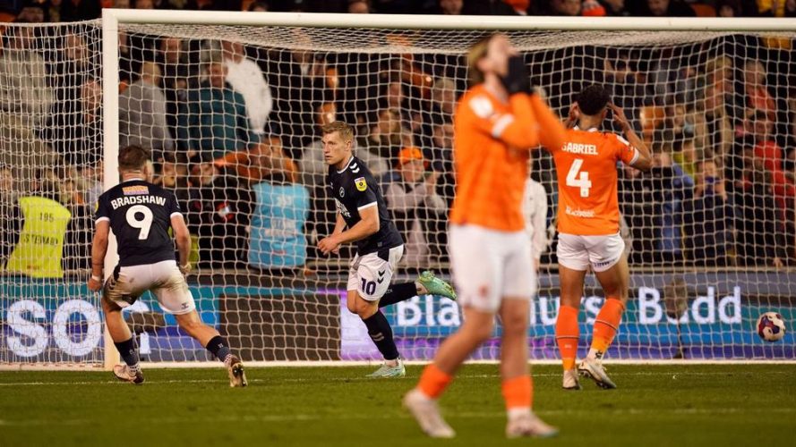 Blackpool Relegated to League One after losing 2 - 3 to Millwall