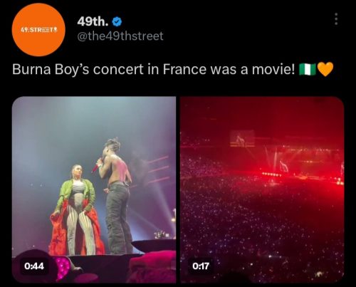 Burna Boy performs in La Defense Arena Paris