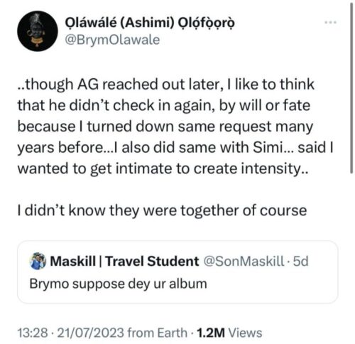 Adekunle Gold slams Brymo for saying he rejected a collaboration from Simi