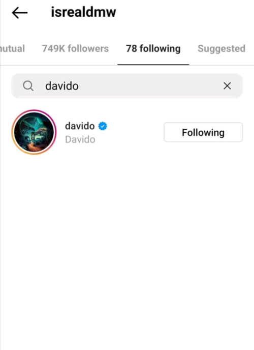 Davido unfollowed Isreal DMW after he apologised to the Muslim community