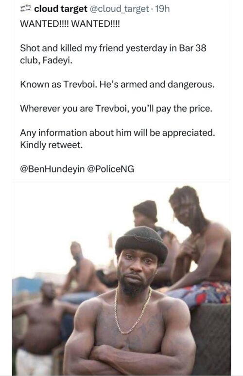 Davido's former associate Trevboi is wanted for murder