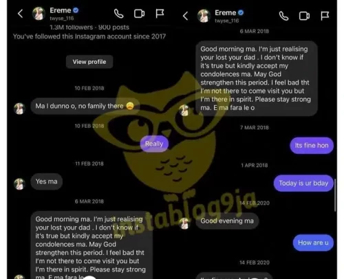 Twyse shares screenshot of his chat with Toyin Abraham