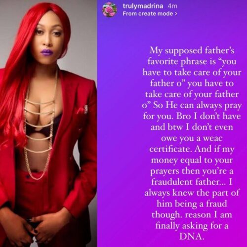 Cynthia Morgan exposes her father online 