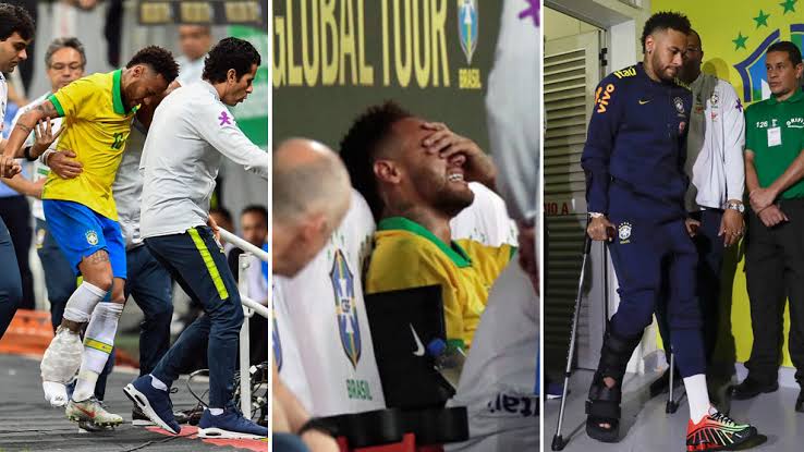 Neymar leaves Brazil match with left knee injury